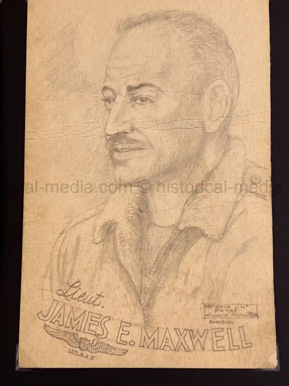 WWII USAAF B-26 PILOT MEDAL, PHOTO & DOCUMENT GROUPING - 386th BOMB GROUP - POW