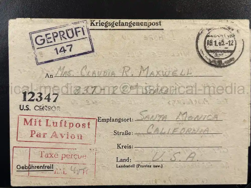 WWII USAAF B-26 PILOT MEDAL, PHOTO & DOCUMENT GROUPING - 386th BOMB GROUP - POW