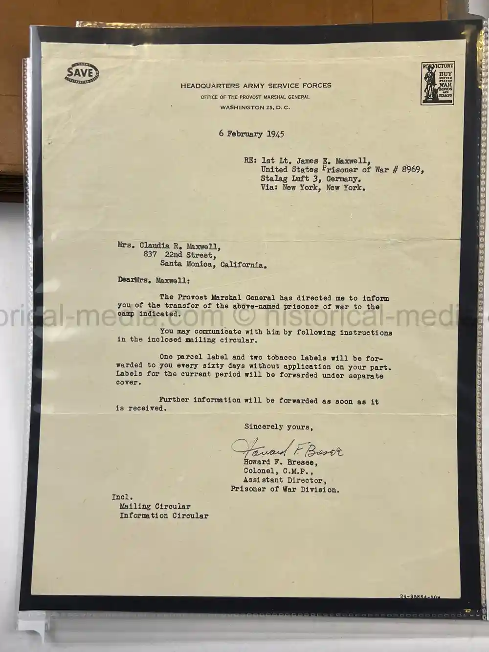 WWII USAAF B-26 PILOT MEDAL, PHOTO & DOCUMENT GROUPING - 386th BOMB GROUP - POW