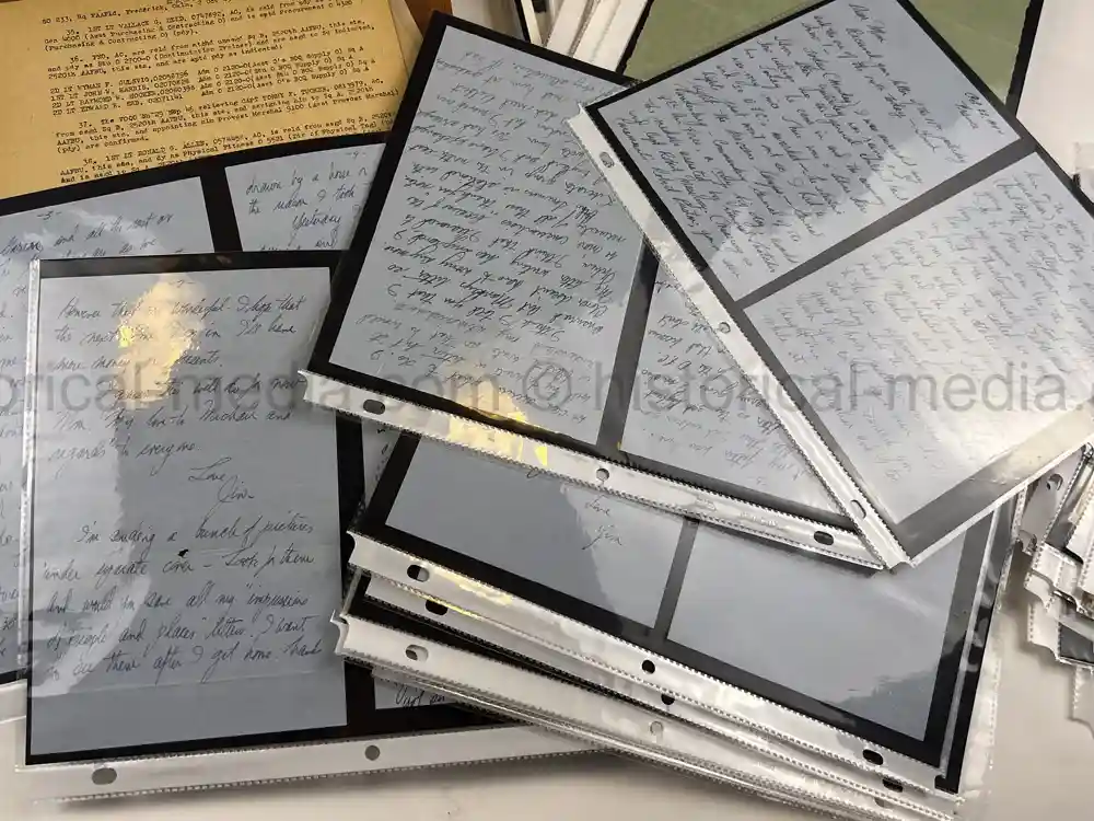 WWII USAAF B-26 PILOT MEDAL, PHOTO & DOCUMENT GROUPING - 386th BOMB GROUP - POW