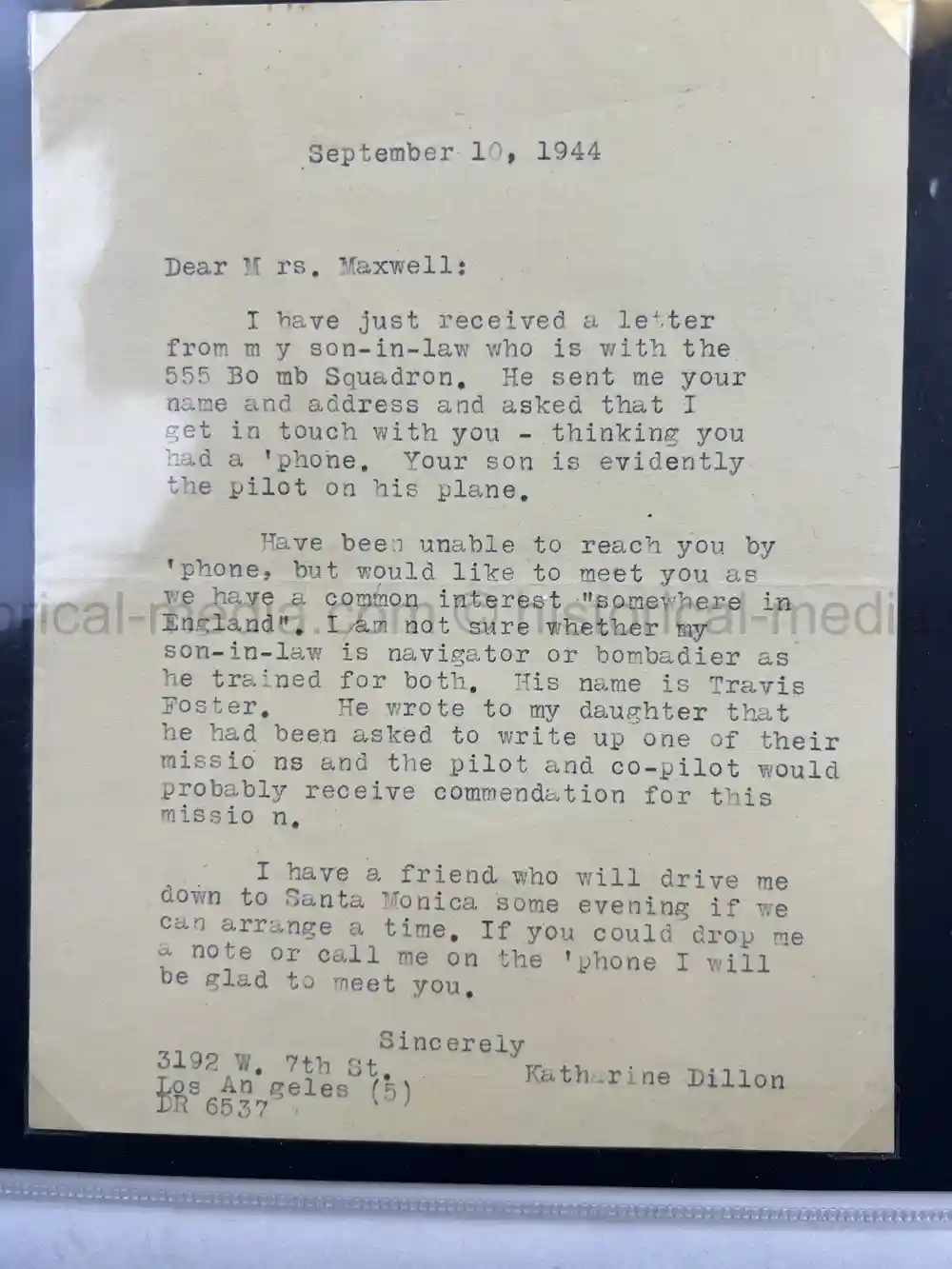 WWII USAAF B-26 PILOT MEDAL, PHOTO & DOCUMENT GROUPING - 386th BOMB GROUP - POW