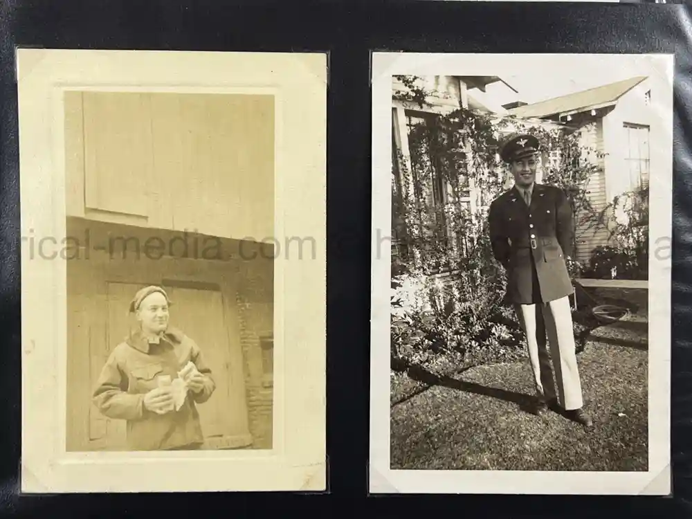 WWII USAAF B-26 PILOT MEDAL, PHOTO & DOCUMENT GROUPING - 386th BOMB GROUP - POW