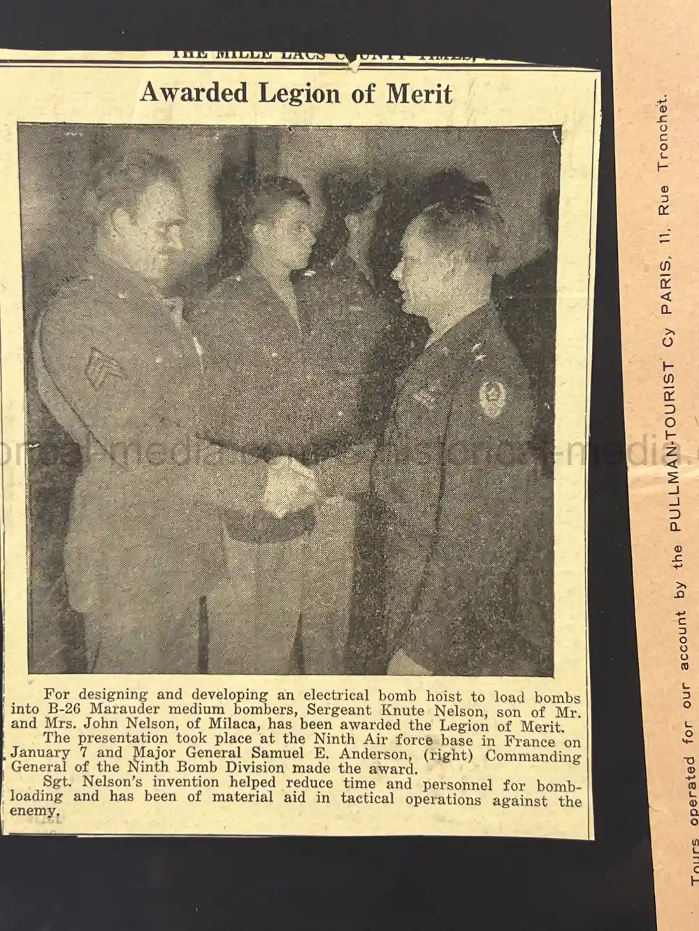 WWII USAAF B-26 PILOT MEDAL, PHOTO & DOCUMENT GROUPING - 386th BOMB GROUP - POW