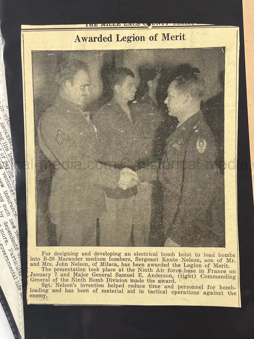 WWII USAAF B-26 PILOT MEDAL, PHOTO & DOCUMENT GROUPING - 386th BOMB GROUP - POW