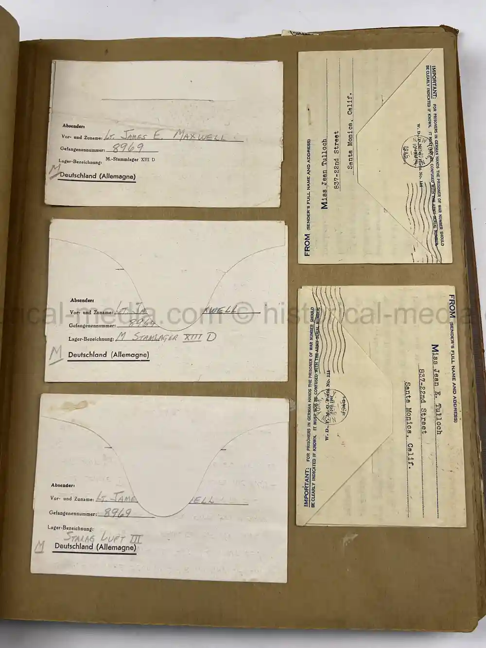 WWII USAAF B-26 PILOT MEDAL, PHOTO & DOCUMENT GROUPING - 386th BOMB GROUP - POW