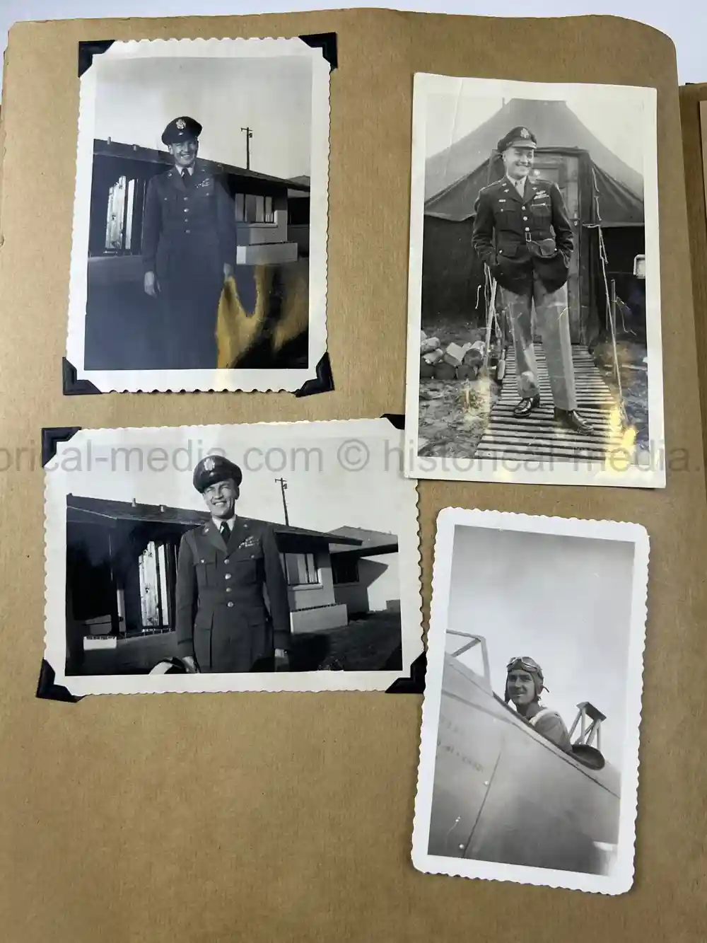 WWII USAAF B-26 PILOT MEDAL, PHOTO & DOCUMENT GROUPING - 386th BOMB GROUP - POW