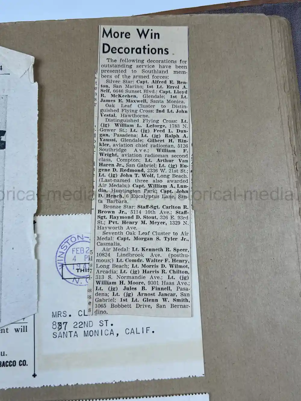 WWII USAAF B-26 PILOT MEDAL, PHOTO & DOCUMENT GROUPING - 386th BOMB GROUP - POW