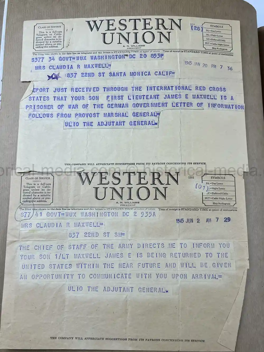 WWII USAAF B-26 PILOT MEDAL, PHOTO & DOCUMENT GROUPING - 386th BOMB GROUP - POW