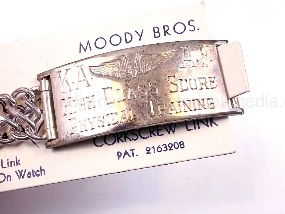 RARE WWII MOODY BROS AWARD BRACELET - KINGMAN ARMY AIR FIELD - #1