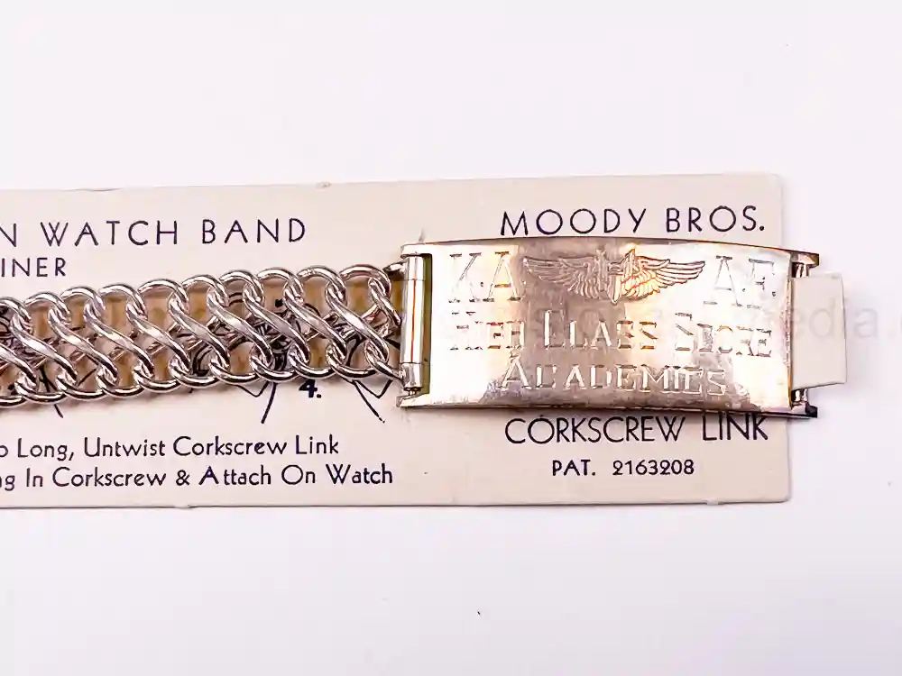 RARE WWII USAAF MOODY BROS AWARD BRACELET - KINGMAN ARMY AIR FIELD - #2