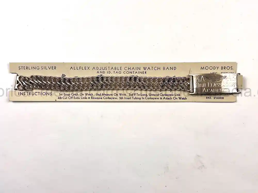 RARE WWII USAAF MOODY BROS AWARD BRACELET - KINGMAN ARMY AIR FIELD - #3