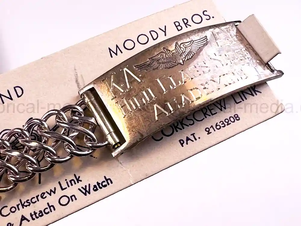 RARE WWII USAAF MOODY BROS AWARD BRACELET - KINGMAN ARMY AIR FIELD - #3