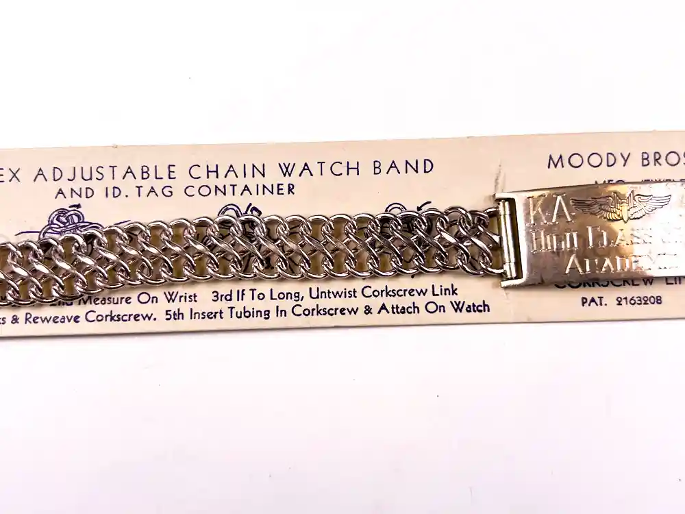 RARE WWII USAAF MOODY BROS AWARD BRACELET - KINGMAN ARMY AIR FIELD - #3