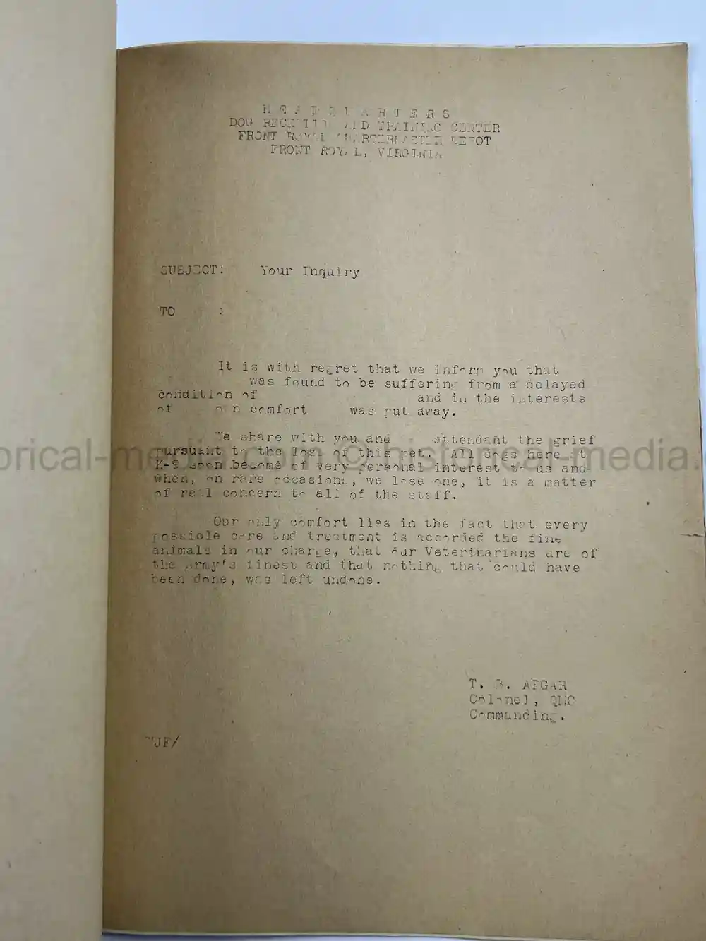 US WWII COAST GUARD WAR DOGS PHOTO, MANUAL AND DOCUMENT ARCHIVE - RARE!