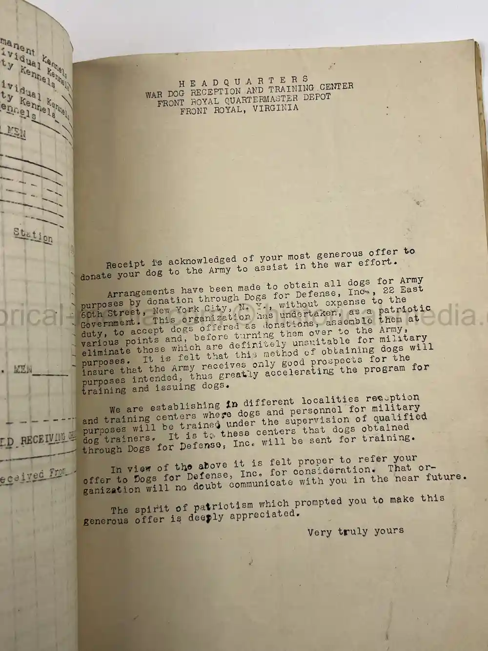 US WWII COAST GUARD WAR DOGS PHOTO, MANUAL AND DOCUMENT ARCHIVE - RARE!