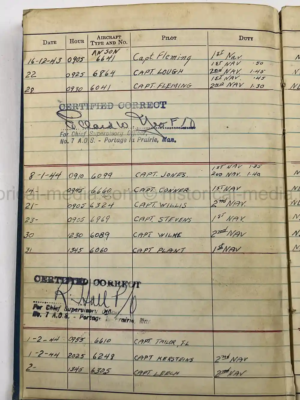 WWII RCAF LOGBOOK - NAVIGATOR
