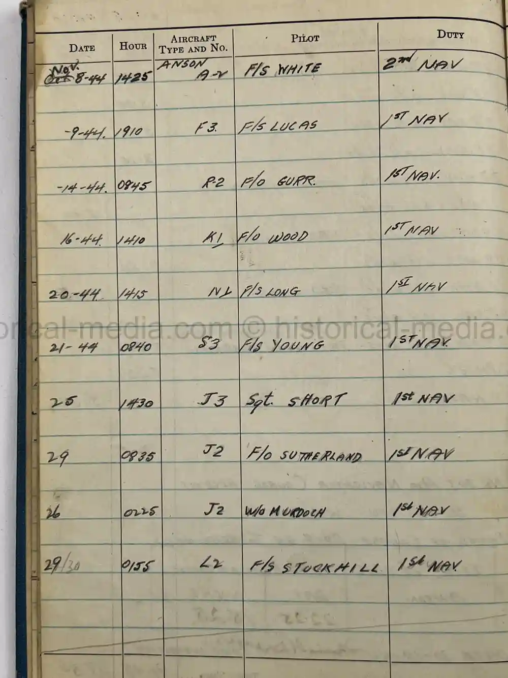 WWII RCAF LOGBOOK - NAVIGATOR