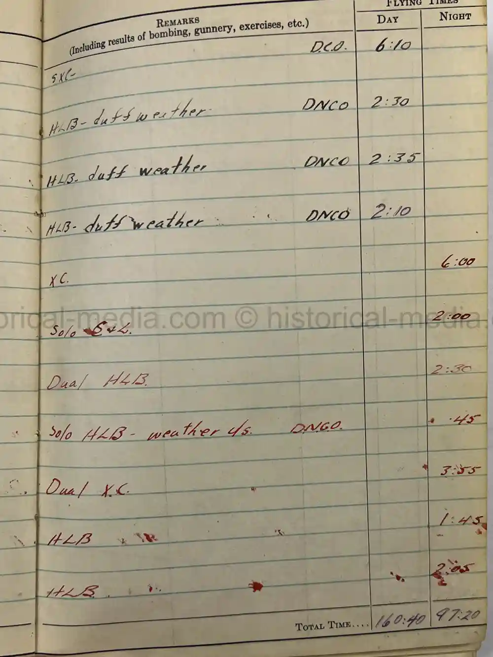 WWII RCAF LOGBOOK - NAVIGATOR