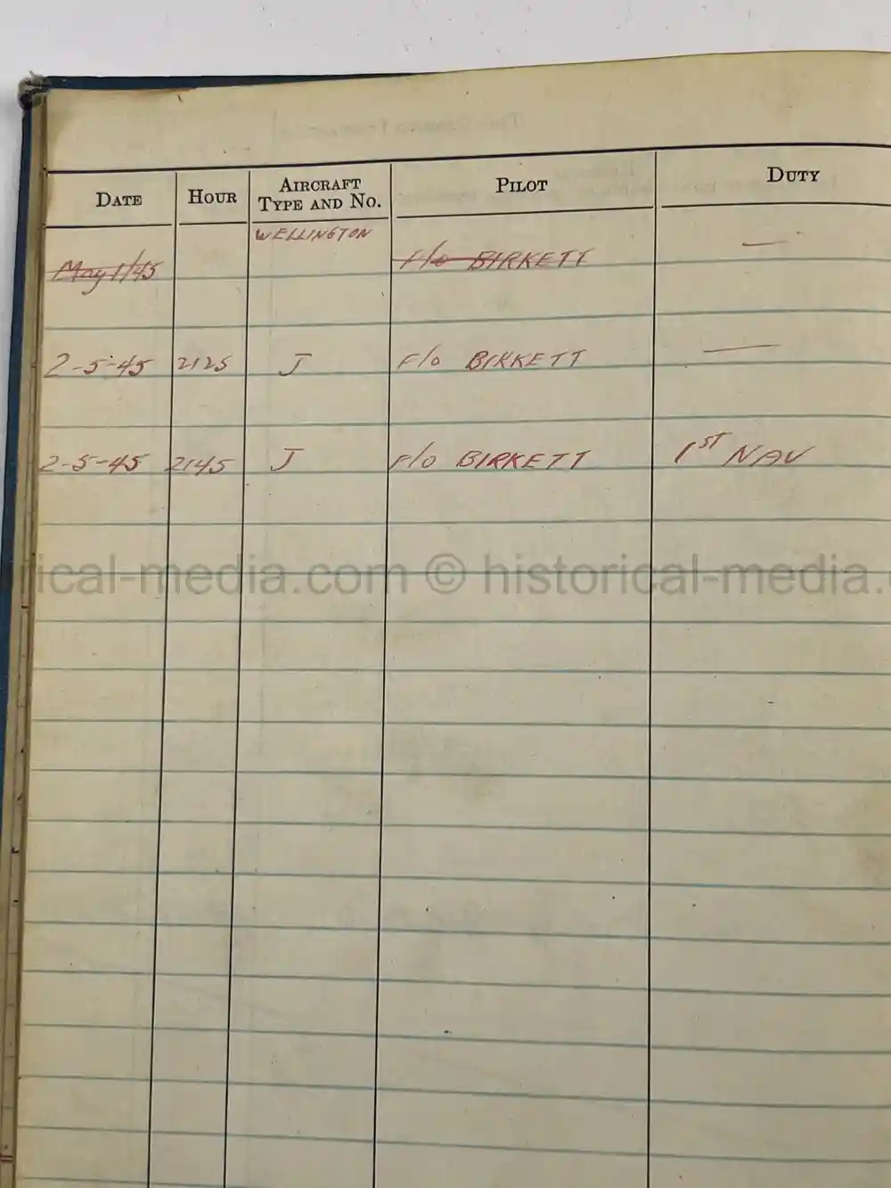 WWII RCAF LOGBOOK - NAVIGATOR