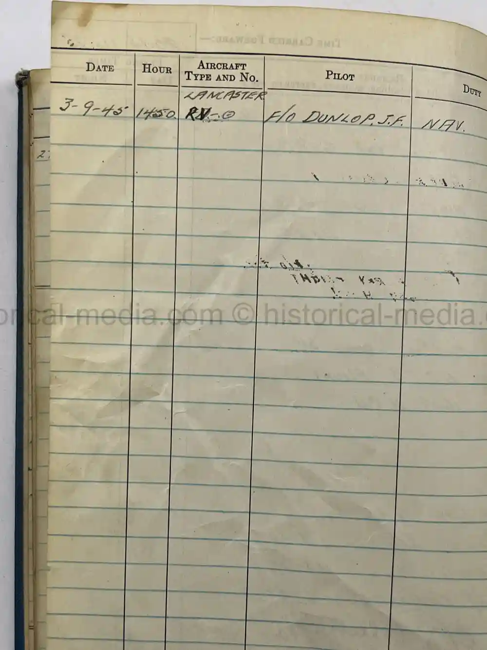 WWII RCAF LOGBOOK - NAVIGATOR