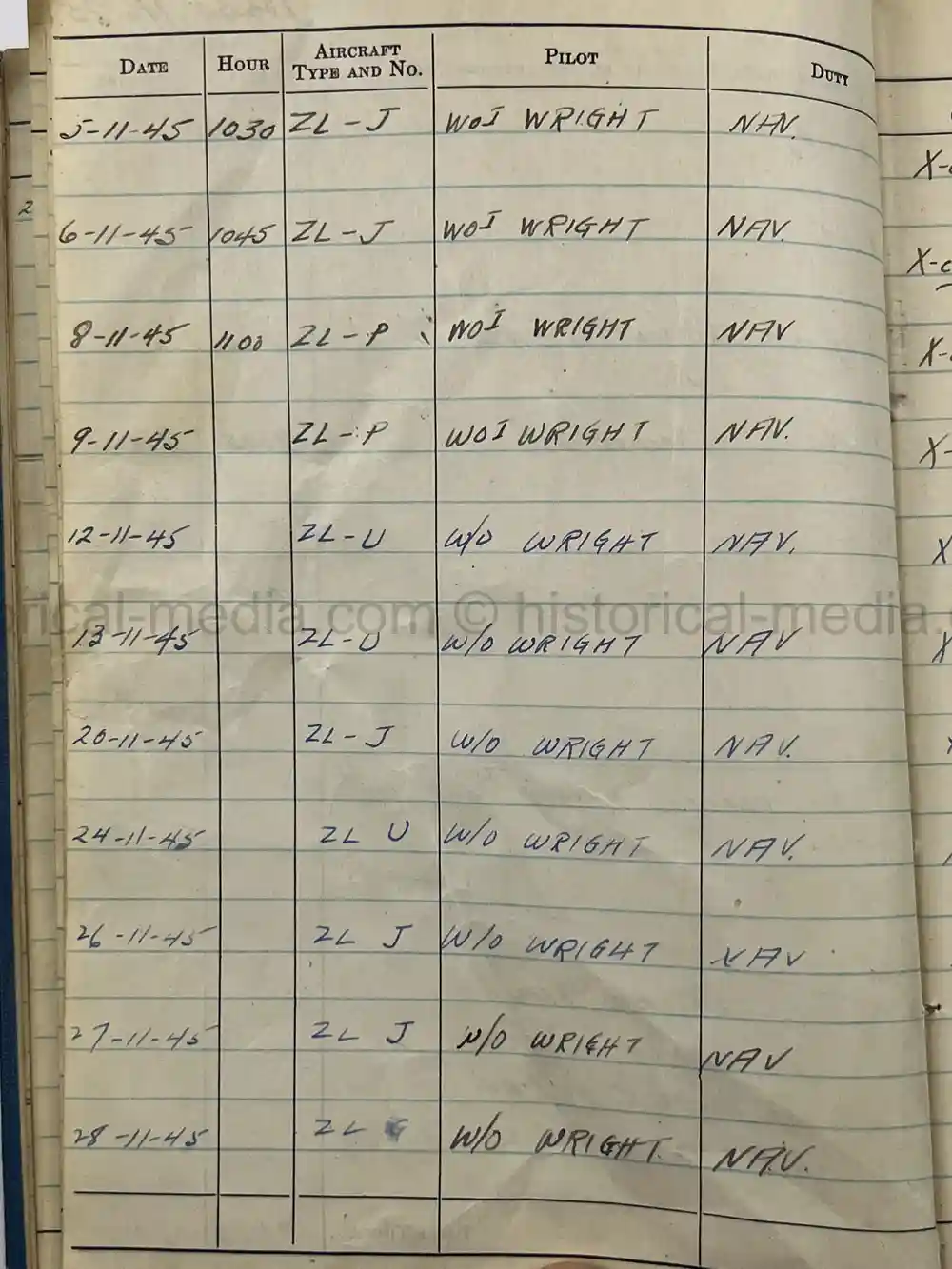 WWII RCAF LOGBOOK - NAVIGATOR