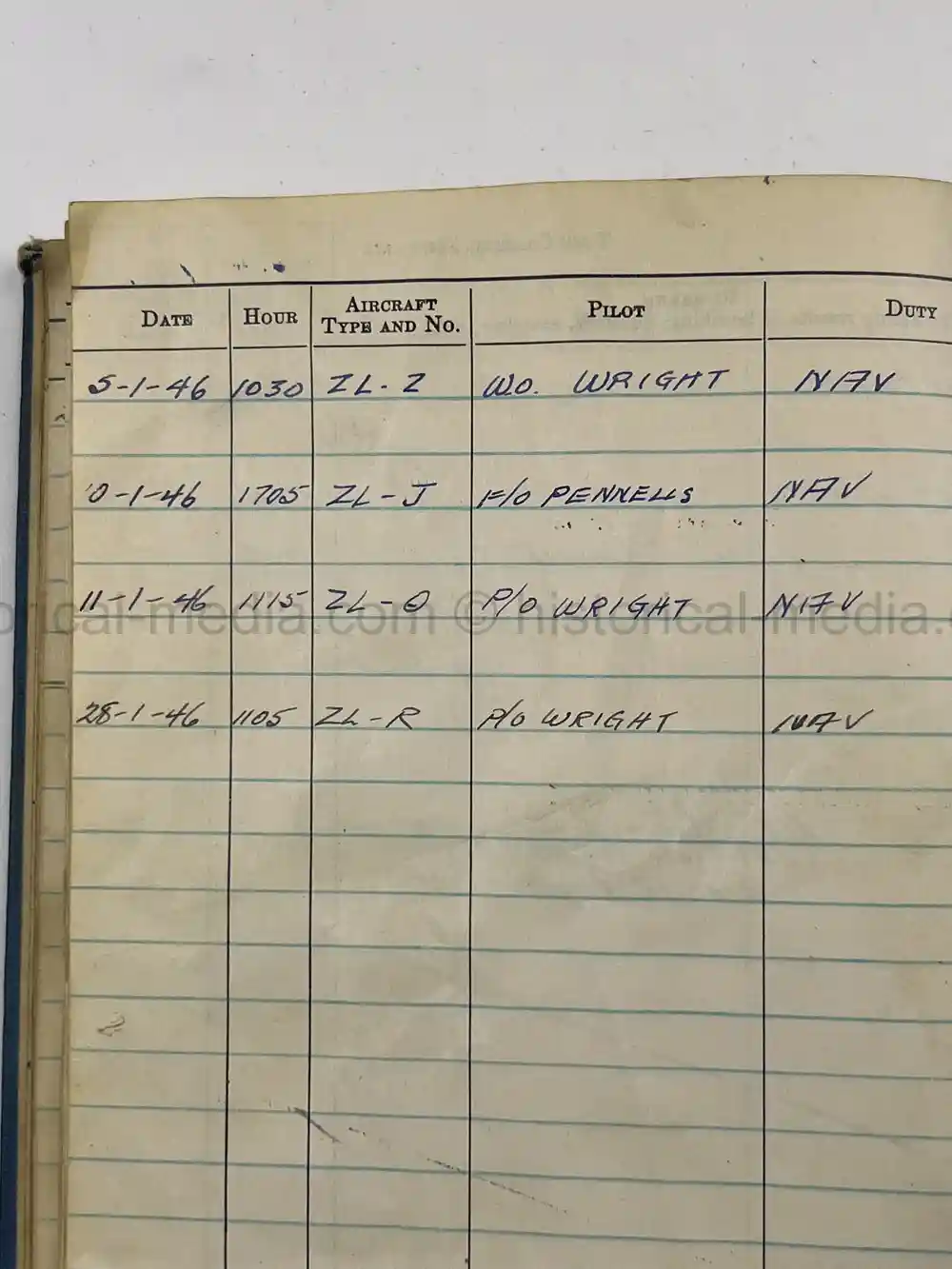 WWII RCAF LOGBOOK - NAVIGATOR