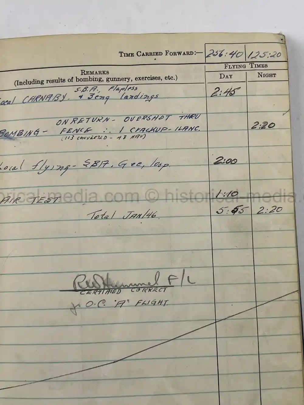 WWII RCAF LOGBOOK - NAVIGATOR