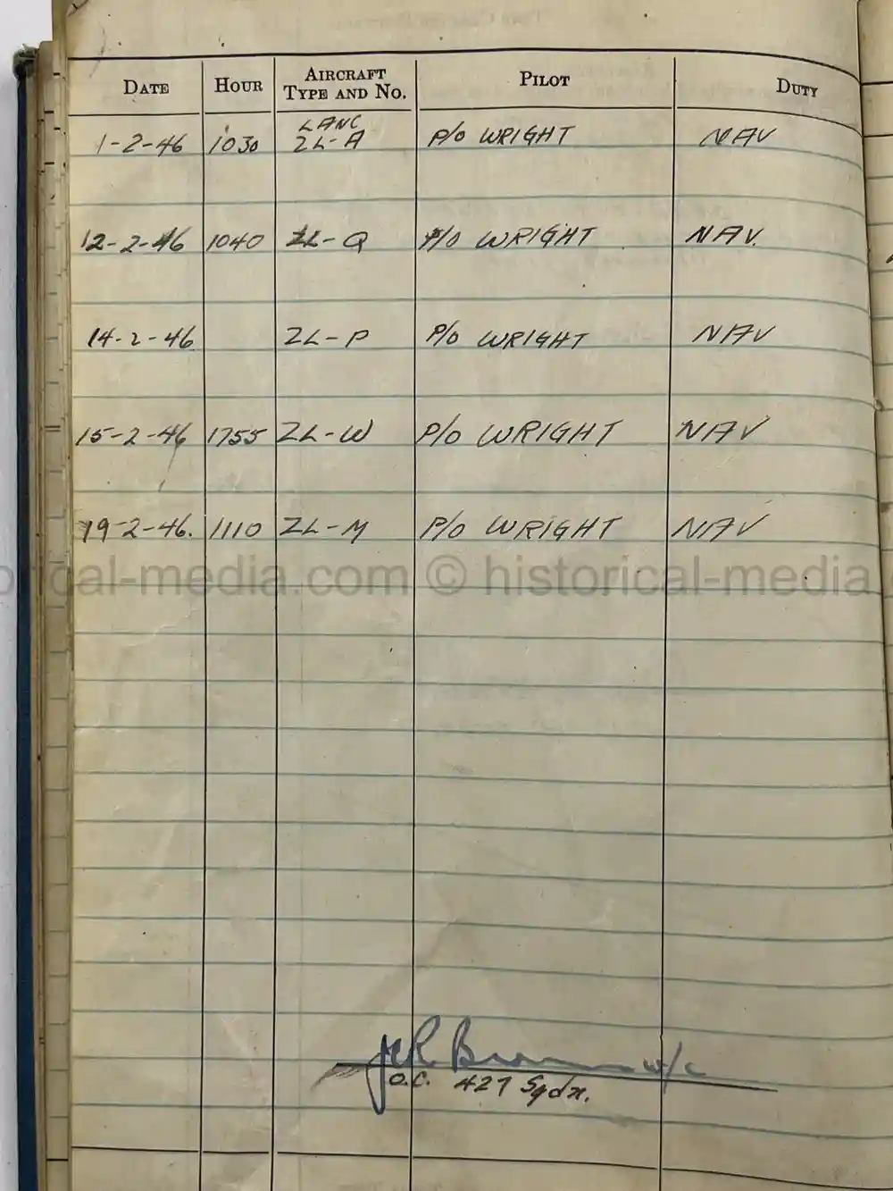 WWII RCAF LOGBOOK - NAVIGATOR