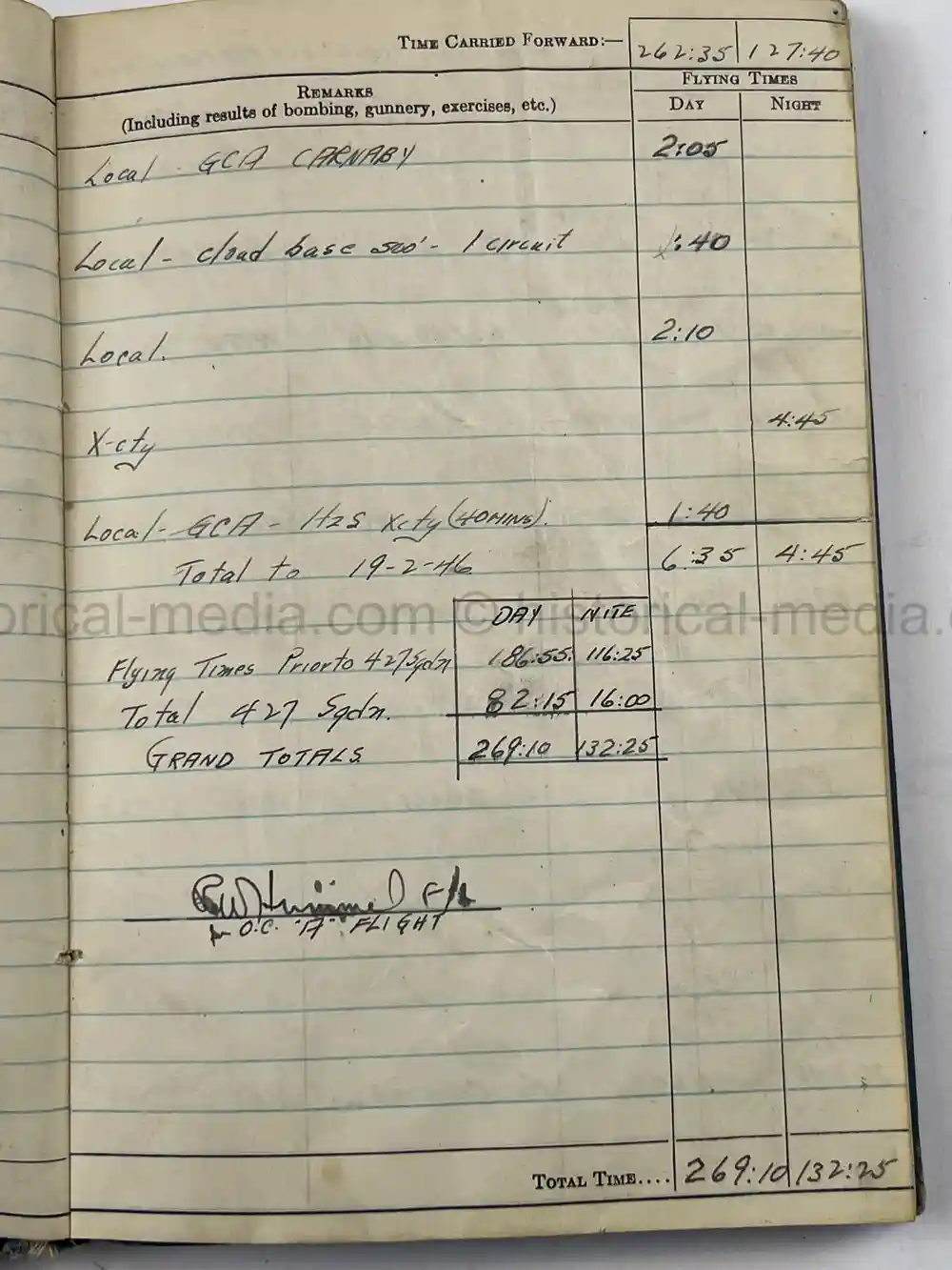 WWII RCAF LOGBOOK - NAVIGATOR