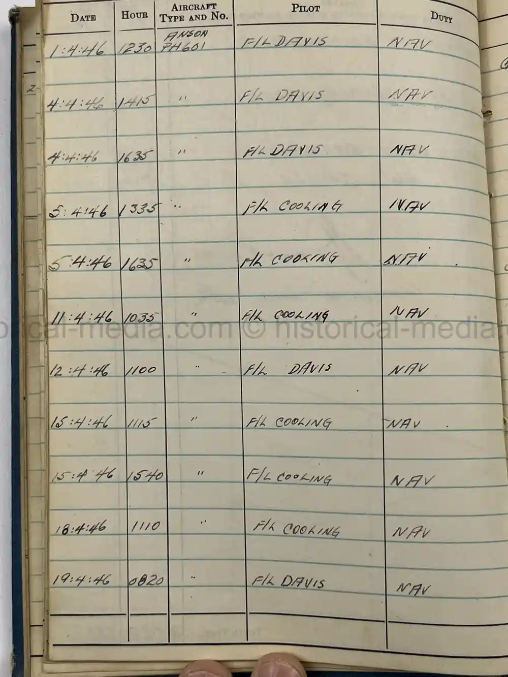 WWII RCAF LOGBOOK - NAVIGATOR