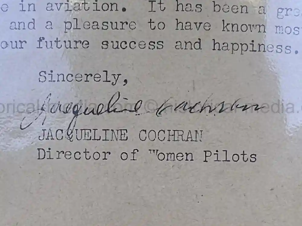 ULTRA RARE WWII WASP FEMALE PILOT DOCUMENT GROUPING - CLASS 43-W-6