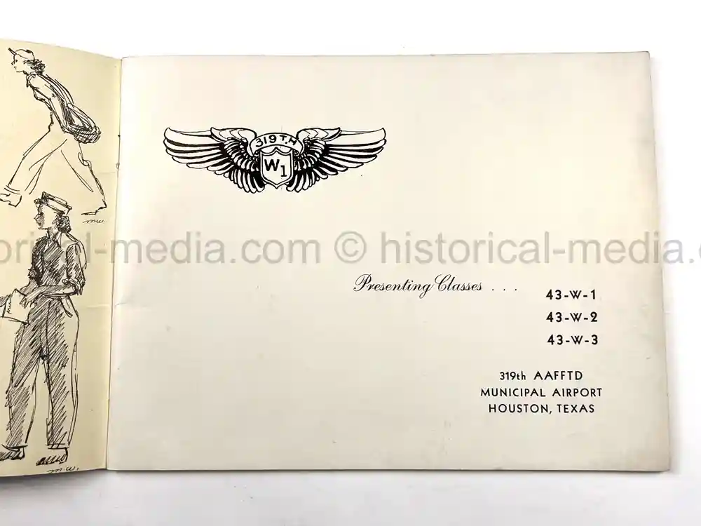 US WWII ULTRA RARE FIRST WASP CLASS YEARBOOK - 43-W-1,2,3
