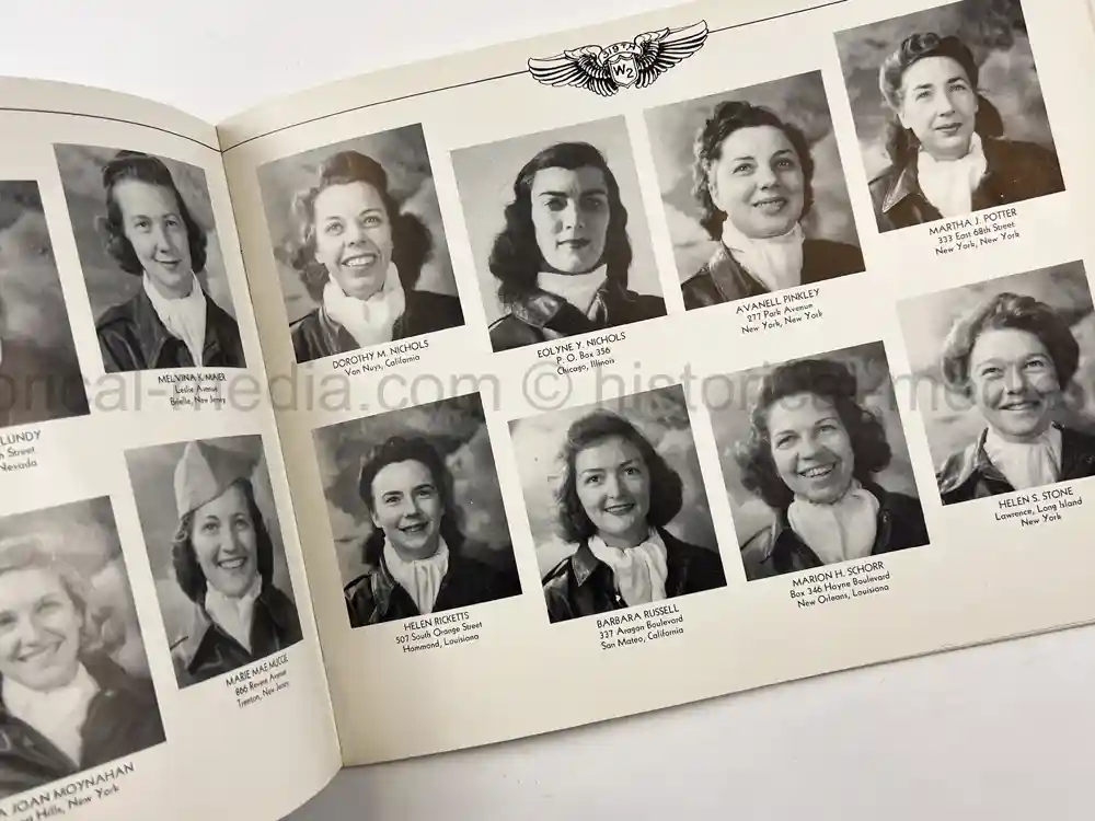 US WWII ULTRA RARE FIRST WASP CLASS YEARBOOK - 43-W-1,2,3