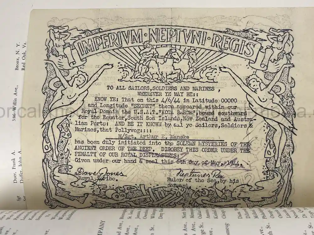 US WWII 44th TANK BATTALION COMMENDATION & UNIT HISTORY US WWII 44th TANK BATTALION COMMENDATION & UNIT HISTORY