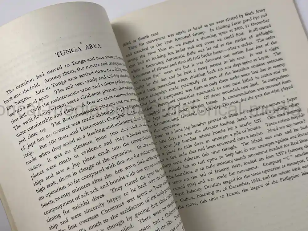 US WWII 44th TANK BATTALION COMMENDATION & UNIT HISTORY US WWII 44th TANK BATTALION COMMENDATION & UNIT HISTORY