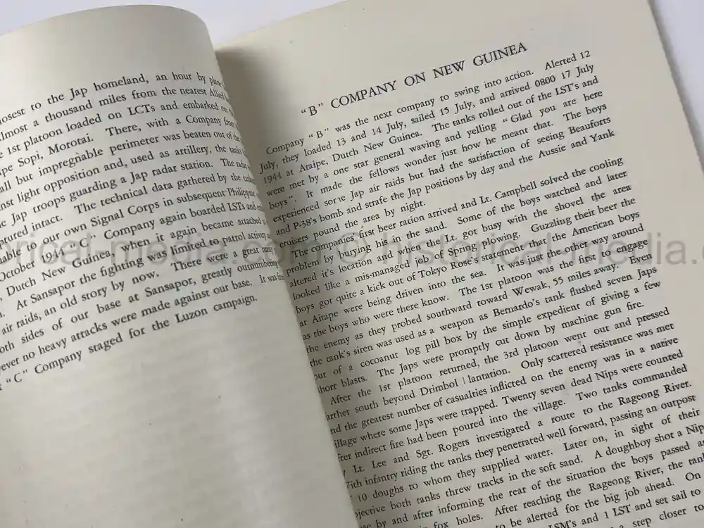 US WWII 44th TANK BATTALION COMMENDATION & UNIT HISTORY US WWII 44th TANK BATTALION COMMENDATION & UNIT HISTORY