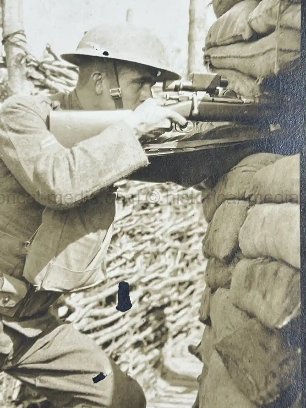 US WWII PHOTO GROUPING - 32ND DIVISION - ALSACE 1918 - SNIPER PHOTO +