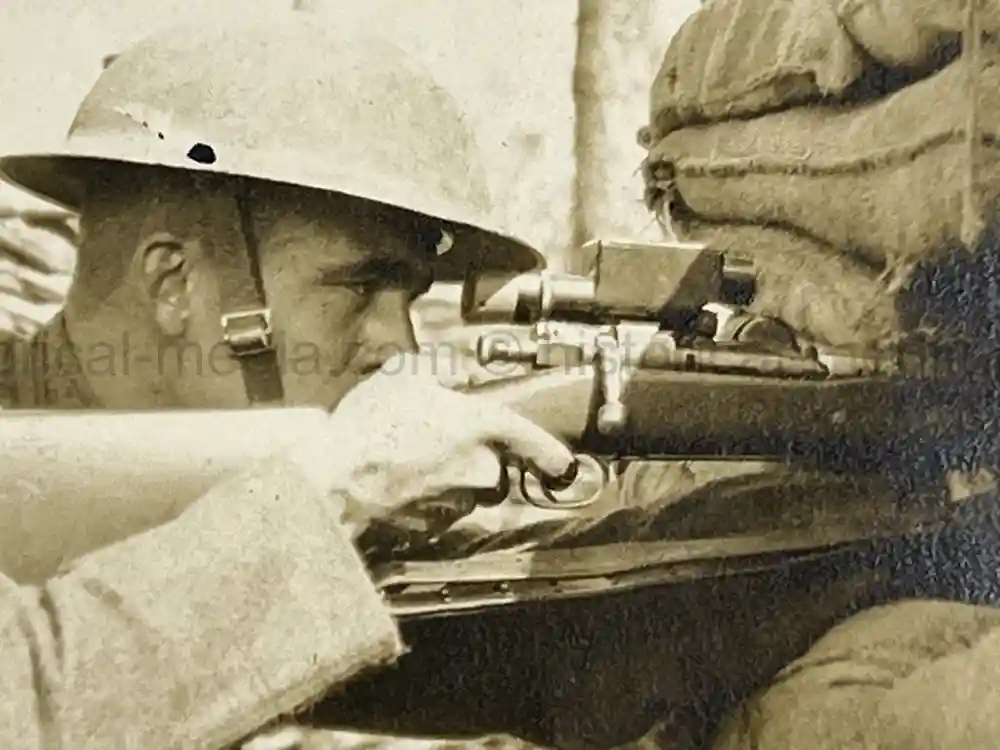 US WWII PHOTO GROUPING - 32ND DIVISION - ALSACE 1918 - SNIPER PHOTO +