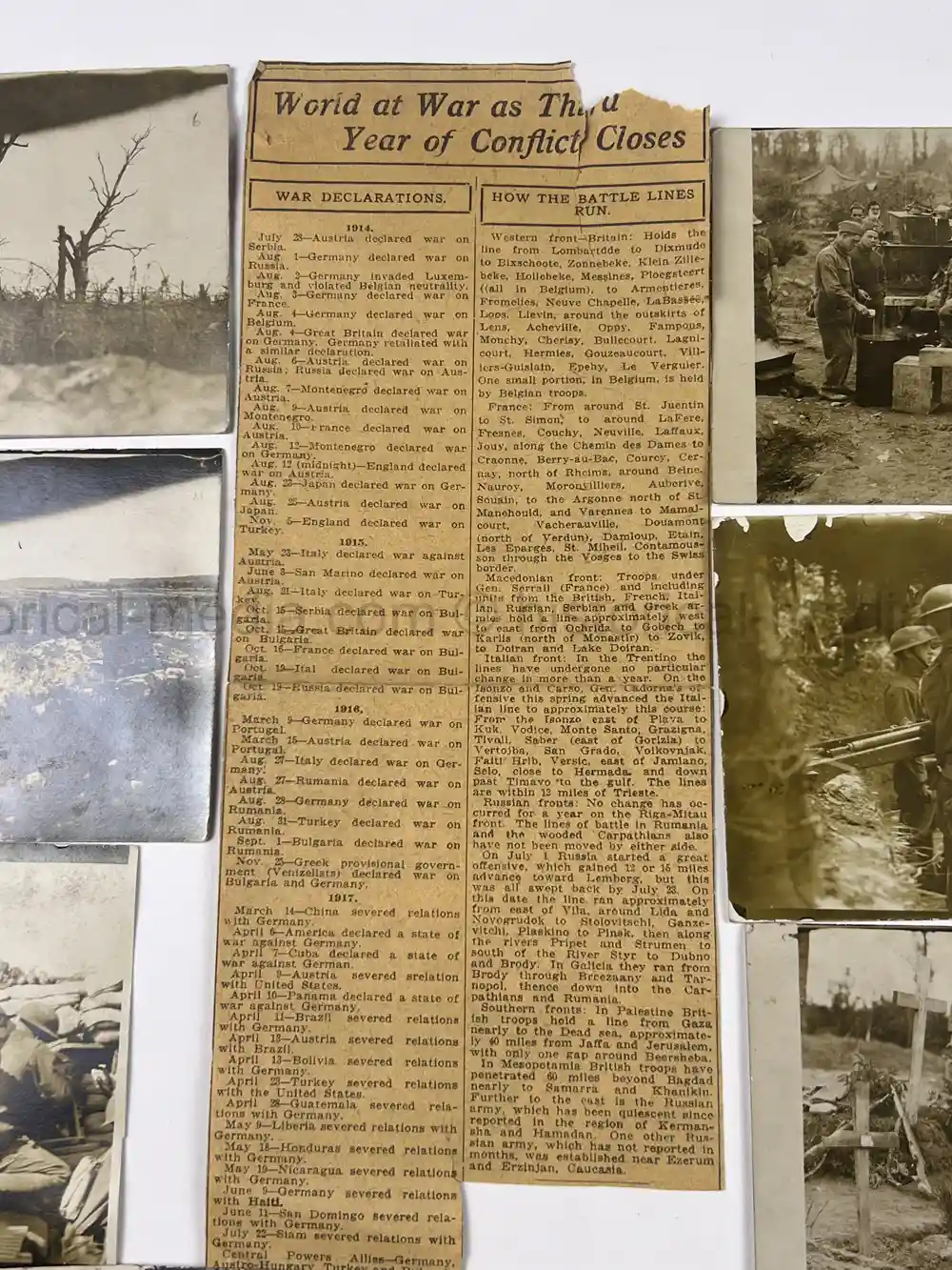 US WWII PHOTO GROUPING - 32ND DIVISION - ALSACE 1918 - SNIPER PHOTO +