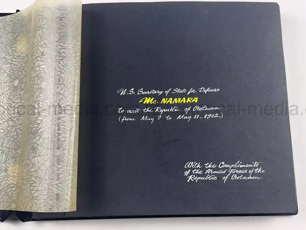 VIETNAM PRESENTATION ALBUM TO SECRETARY OF DEFENSE MCNAMARA - 1962