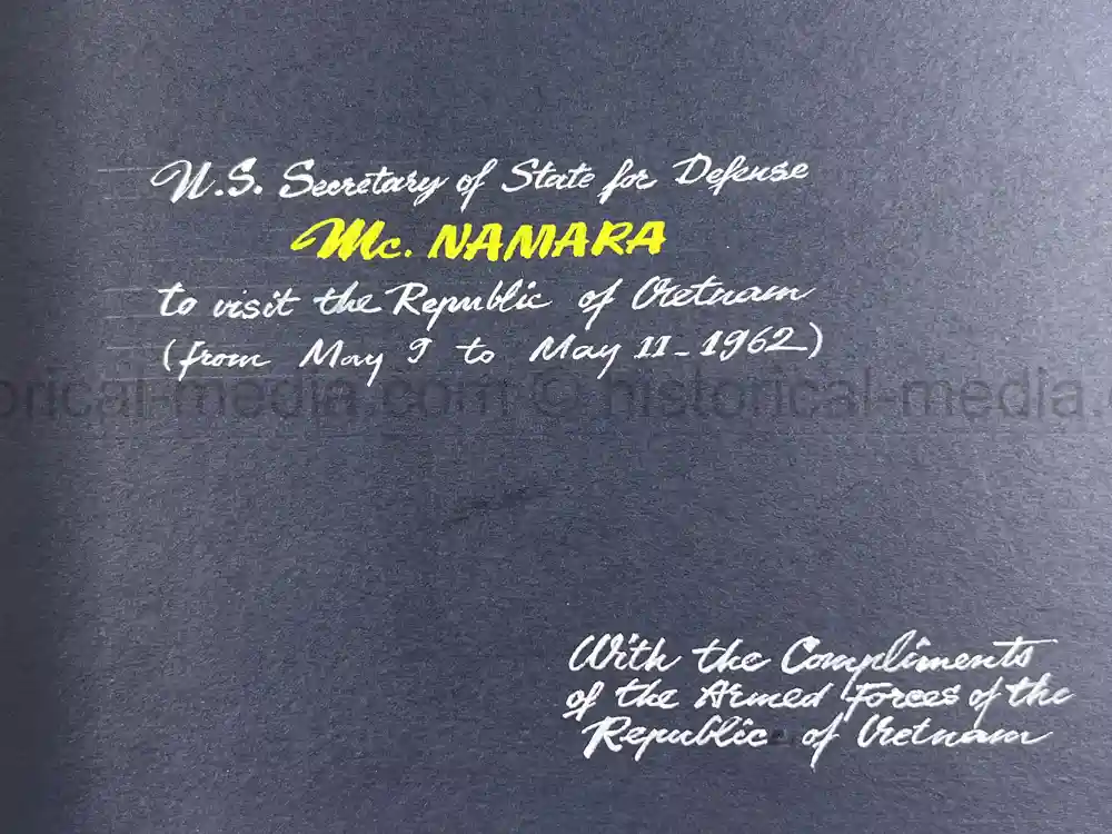 VIETNAM PRESENTATION ALBUM TO SECRETARY OF DEFENSE MCNAMARA - 1962