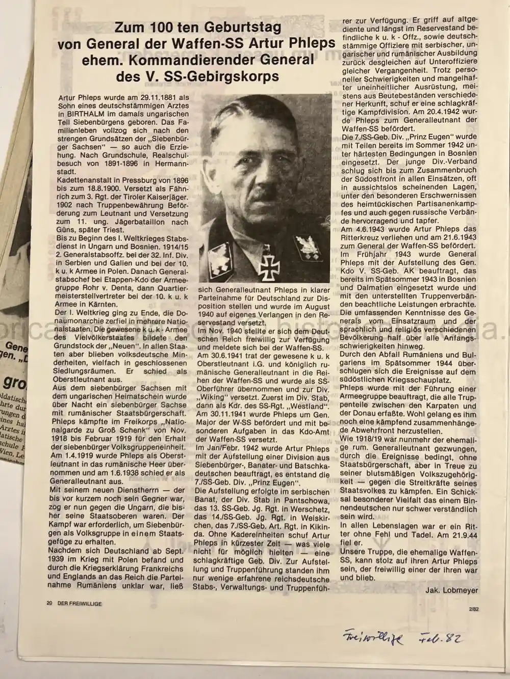 WAFFEN SS GENERAL PHOTO GROUPING - SS-OBERGRUPPENFÜHRER ARTUR PHLEPS WAFFEN SS GENERAL PHOTO GROUPING - SS-OBERGRUPPENFÜHRER ARTUR PHLEPS