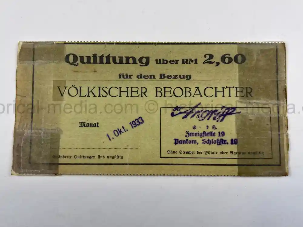 VÖLKISCHER BEOBACHTER ID GROUPING - RARE!
