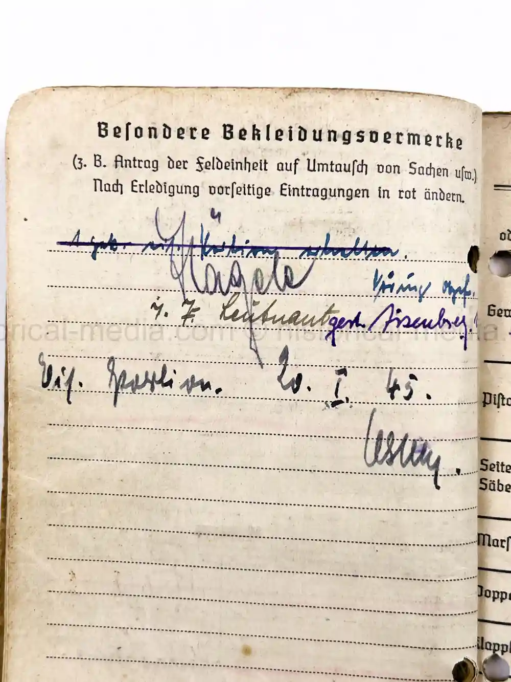 SOLDBUCH & AWARD DOCUMENT GROUPING - PANZER ABTEILUNG 201, PANZER REGIMENT 33 & 39