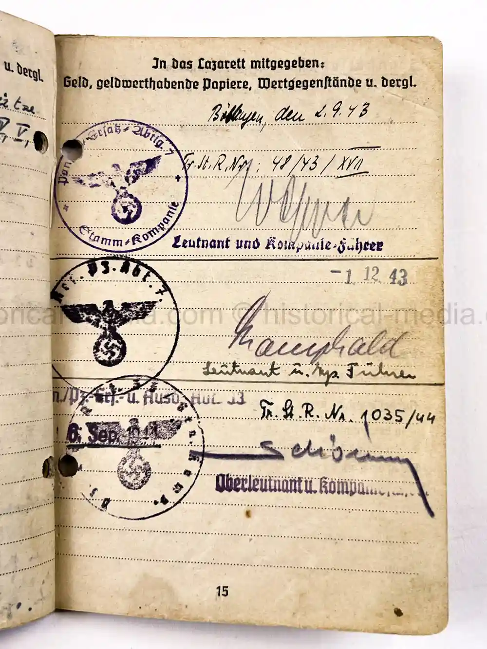 SOLDBUCH & AWARD DOCUMENT GROUPING - PANZER ABTEILUNG 201, PANZER REGIMENT 33 & 39