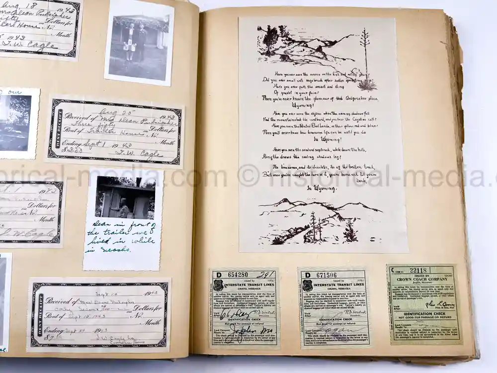 US WWII PHOTO ALBUM & SCRAPBOOK - ORIGINAL EISENHOWER D-DAY LETTER - SNIPER, PANTHER ++