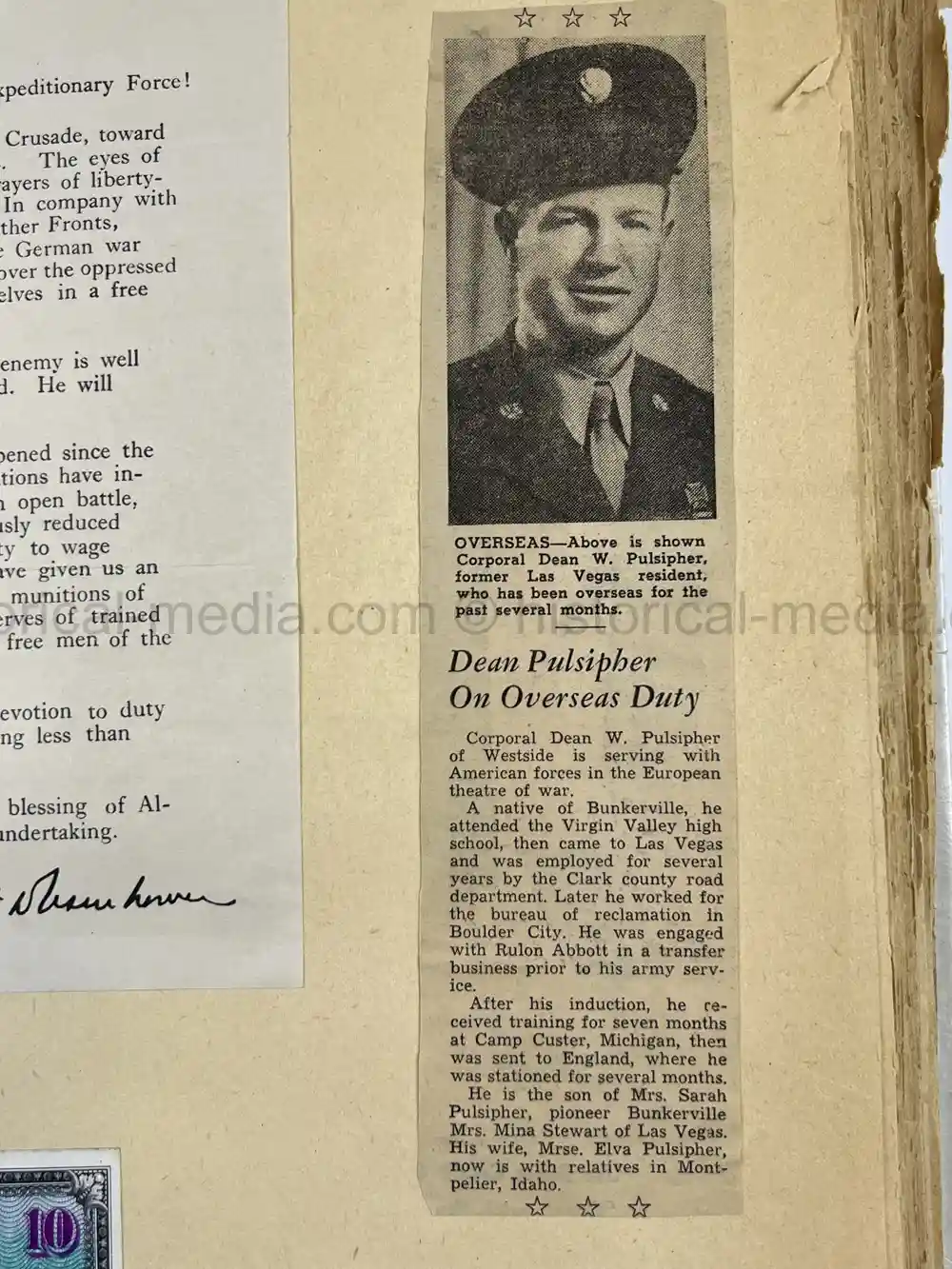 US WWII PHOTO ALBUM & SCRAPBOOK - ORIGINAL EISENHOWER D-DAY LETTER - SNIPER, PANTHER ++