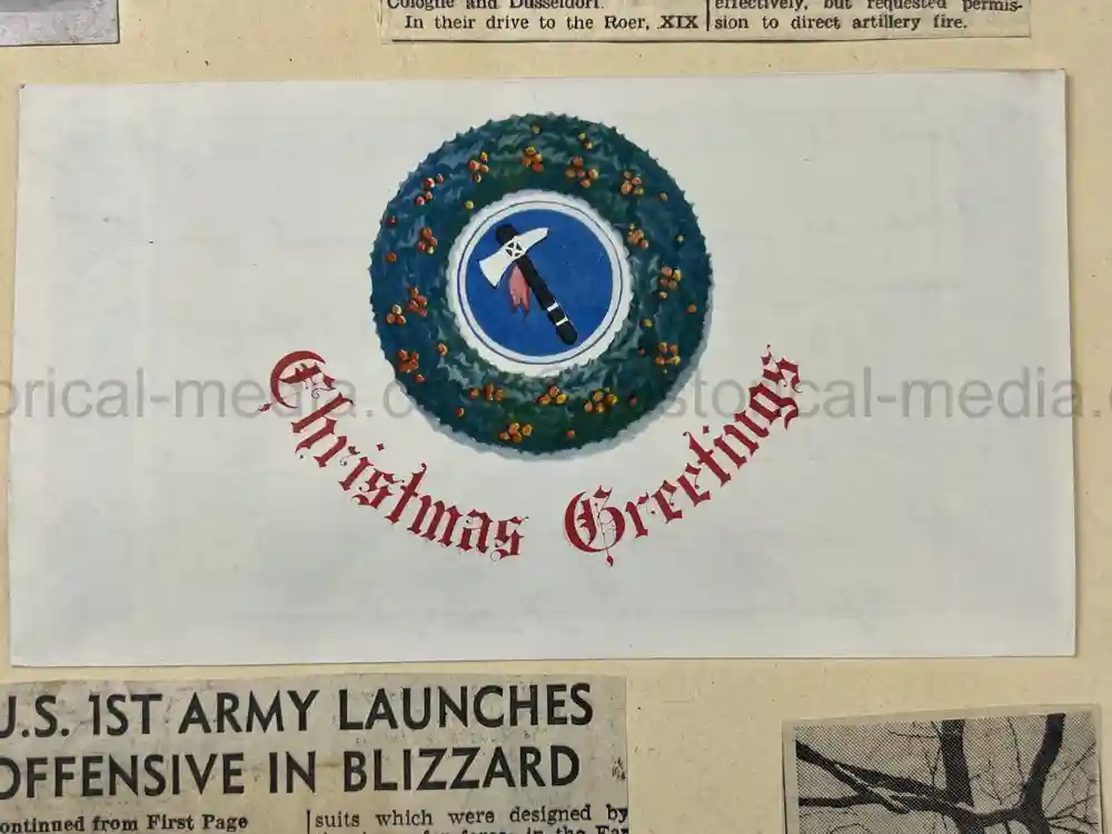 US WWII PHOTO ALBUM & SCRAPBOOK - ORIGINAL EISENHOWER D-DAY LETTER - SNIPER, PANTHER ++