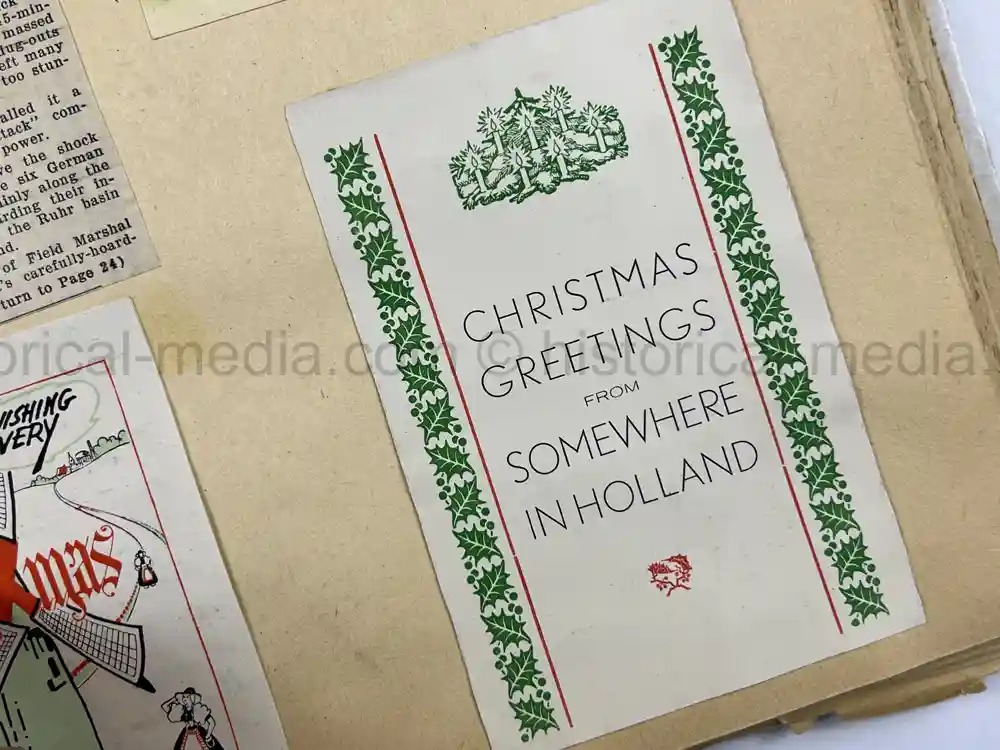 US WWII PHOTO ALBUM & SCRAPBOOK - ORIGINAL EISENHOWER D-DAY LETTER - SNIPER, PANTHER ++