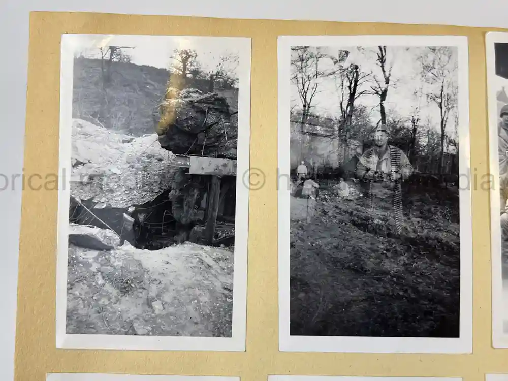 US WWII PHOTO ALBUM & SCRAPBOOK - ORIGINAL EISENHOWER D-DAY LETTER - SNIPER, PANTHER ++